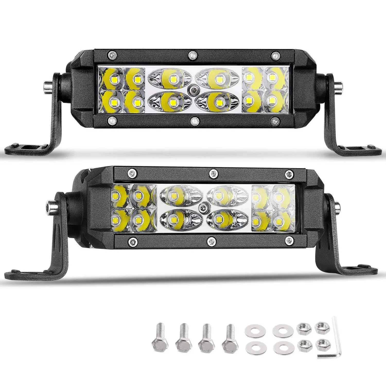 Slim LED Pods, Nirider 2PCS 72W CREE 5 Inch Lights, Pods 