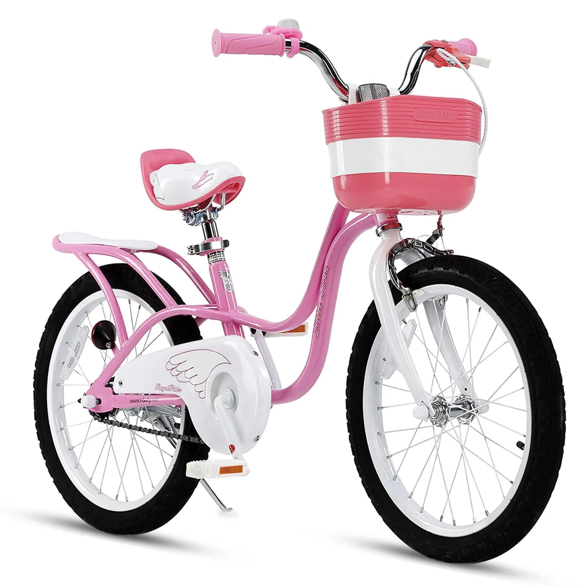 Royalbaby Little Swan Girl's Bicycle with Training Wheels and Basket