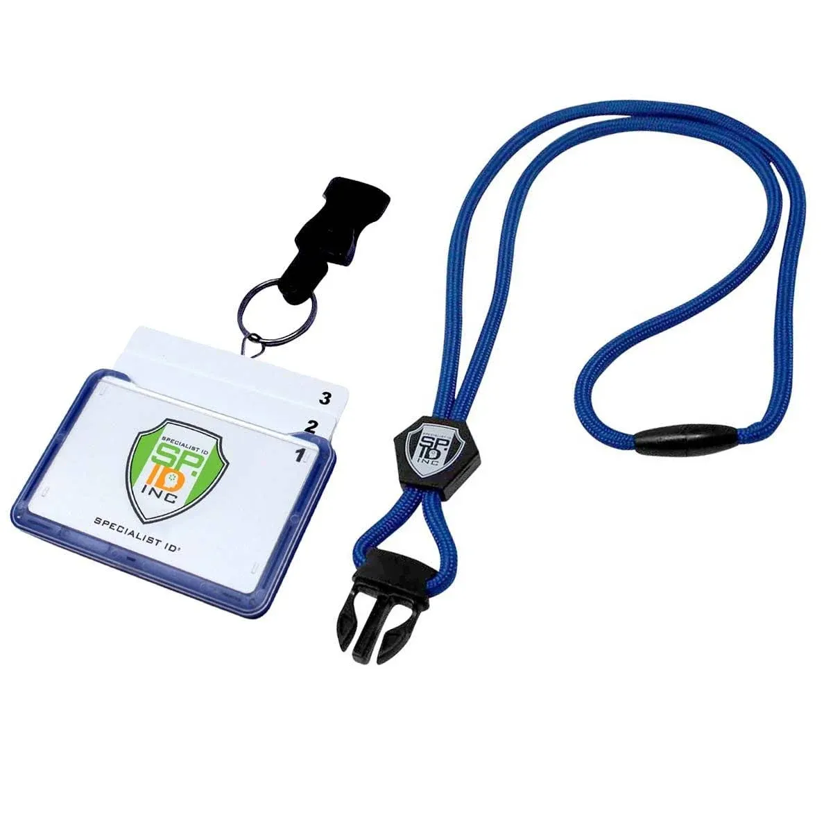 Specialist ID Horizontal 3 Card Badge Holder & Heavy Duty Lanyard with Breakaway ...