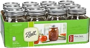 Ball 16 oz Pint Mason Jars (12-Set)