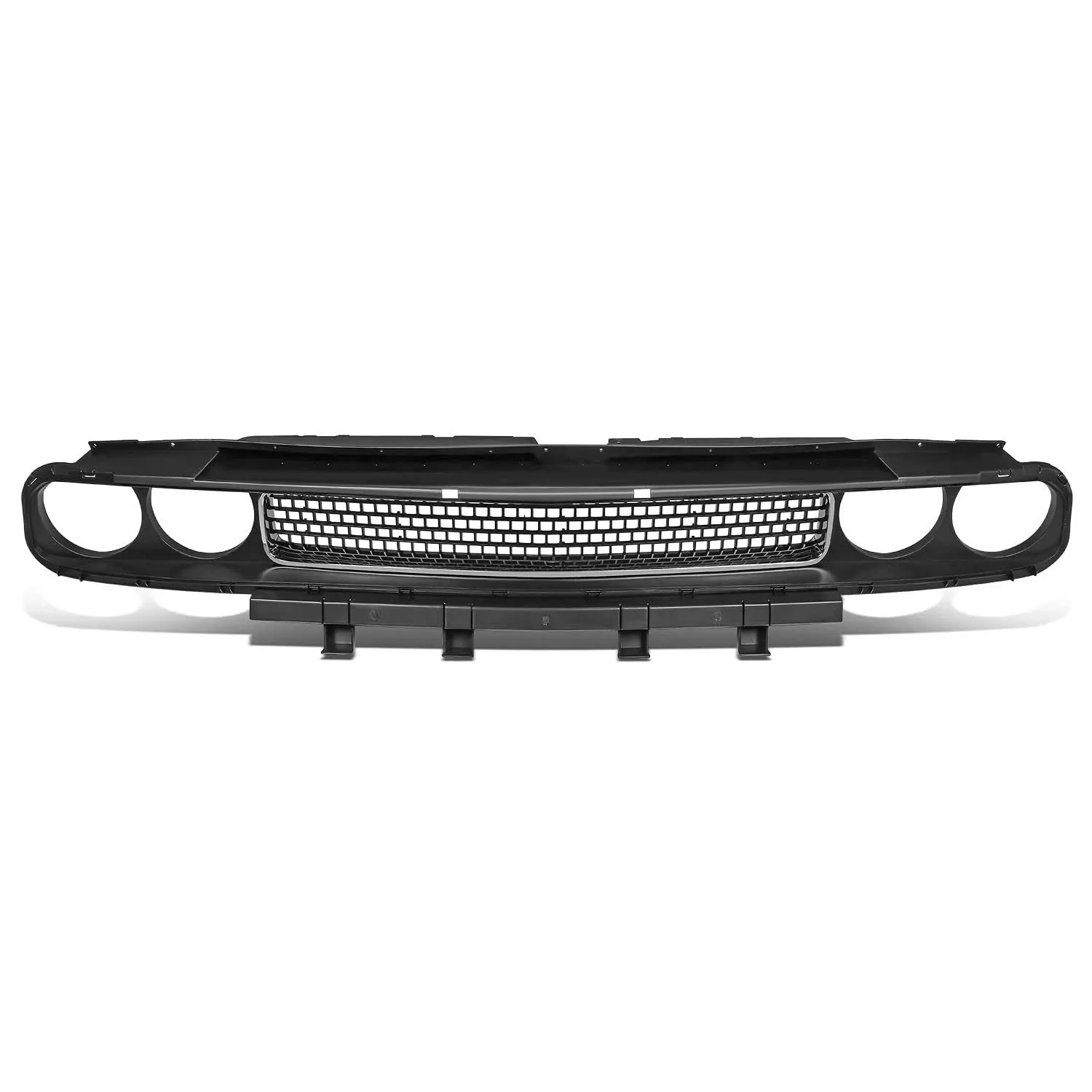 DNA Motoring ZTL-Y-0226 Factory Style Front Upper Bumper Grille Matte Black Trim Molding Grill Compatible with 2008-2014 Challenger