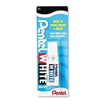 6 Pack Permanent Marker, Broad Tip, White by Pentel (Catalog Category: Paper, Pens & Desk Supplies / Markers)