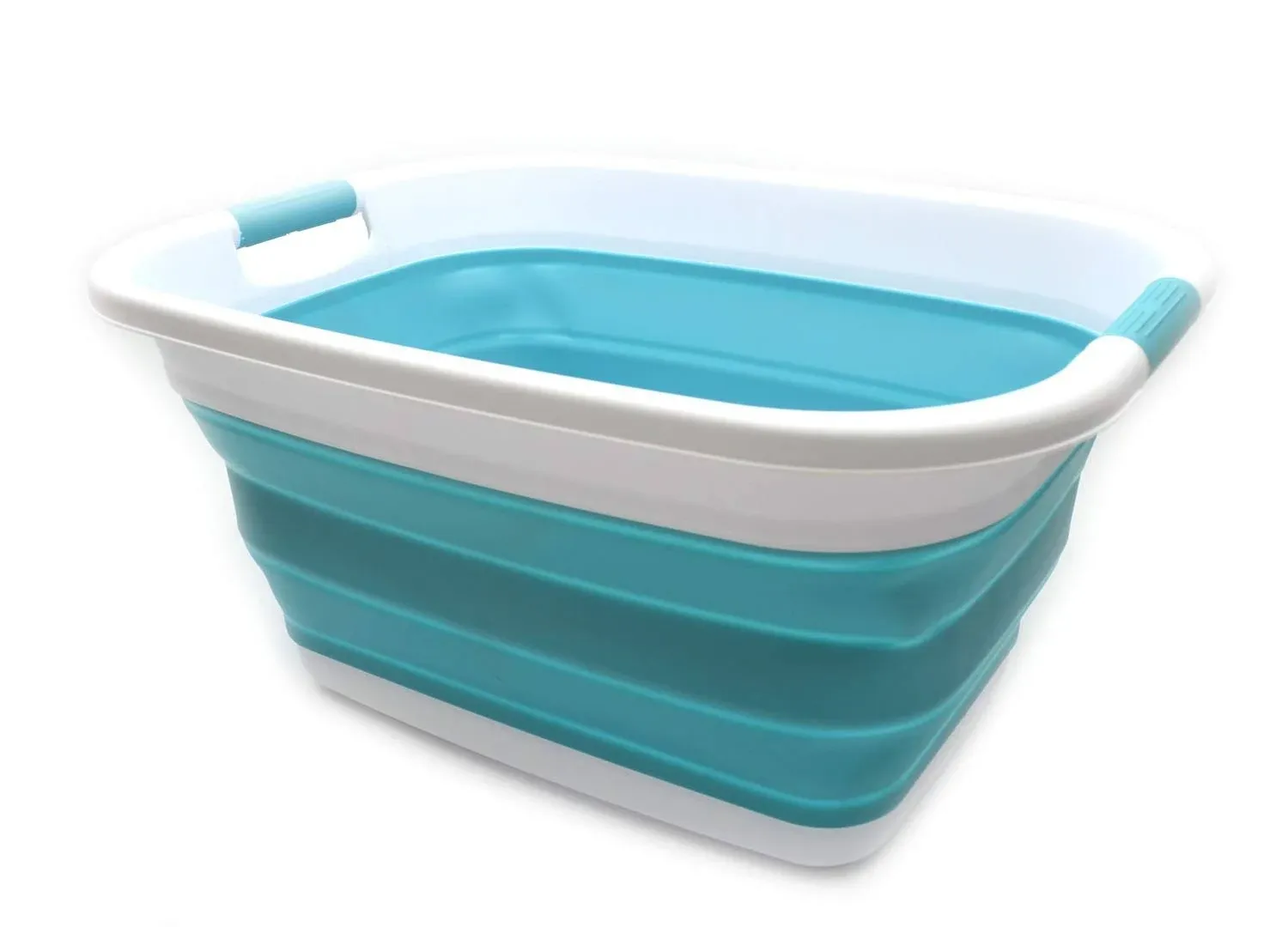 Set of 2-31L (8.1 Gallon) Collapsible Plastic Laundry Basket-Pop up Storage Cont