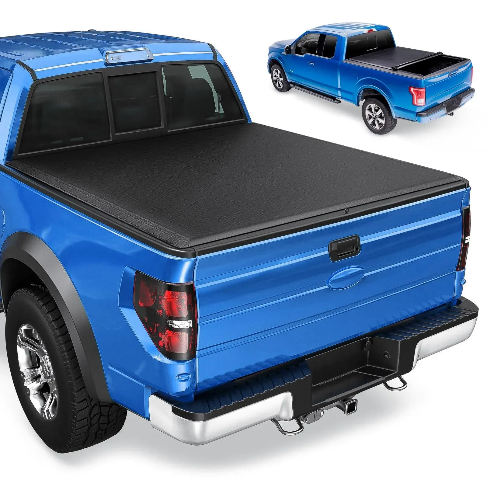 Soft Roll-up Truck Bed Tonneau Cover for Honda Ridgeline 2017-2023, Fleetside 5.0 ft 64 in Bed