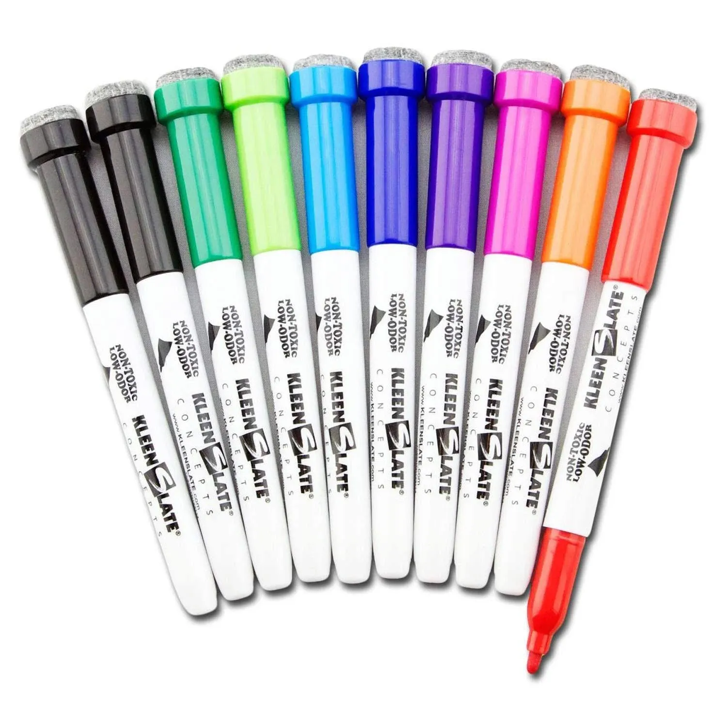 Kleenslate Student Markers with Erasers 10pk Assorted Colors