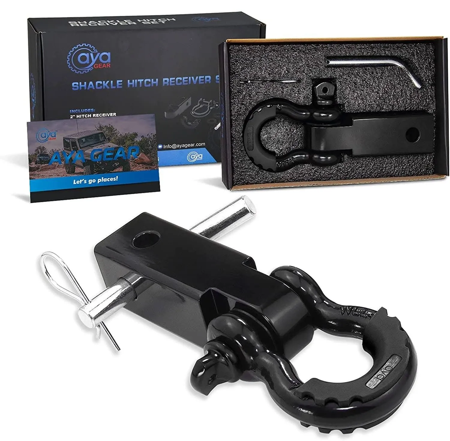 Shackle Hitch Receiver 2 inch 35,000lbs Break Strength