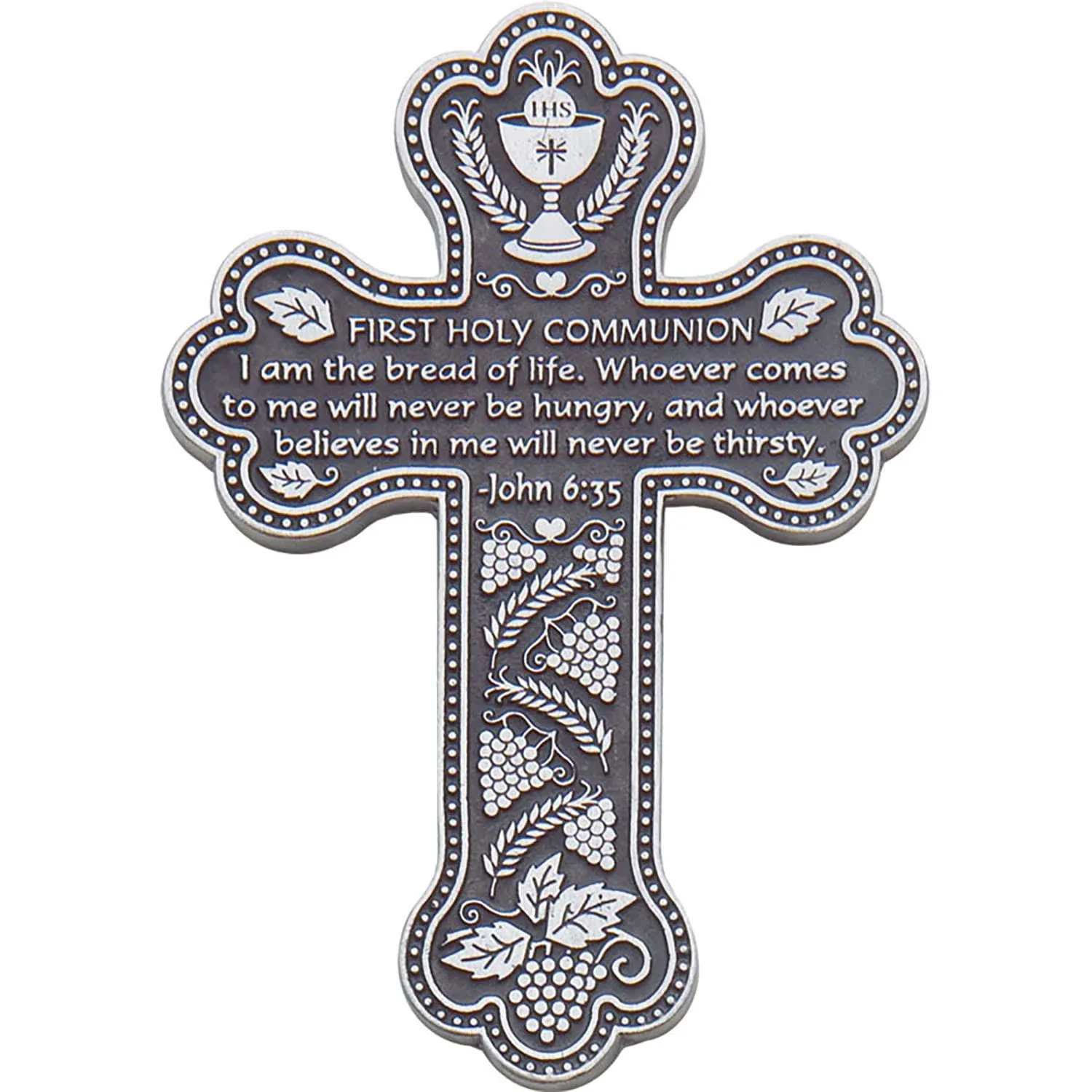 Cathedral Art (Abbey & CA Gift First Holy Communion Message Cross with Space for Engraving on Back, 5-1/2-Inch