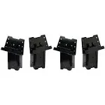 HME 4 x 4 Wood Post Elevated Hunting Blind Steel Post Brackets, Black (4 Pack)