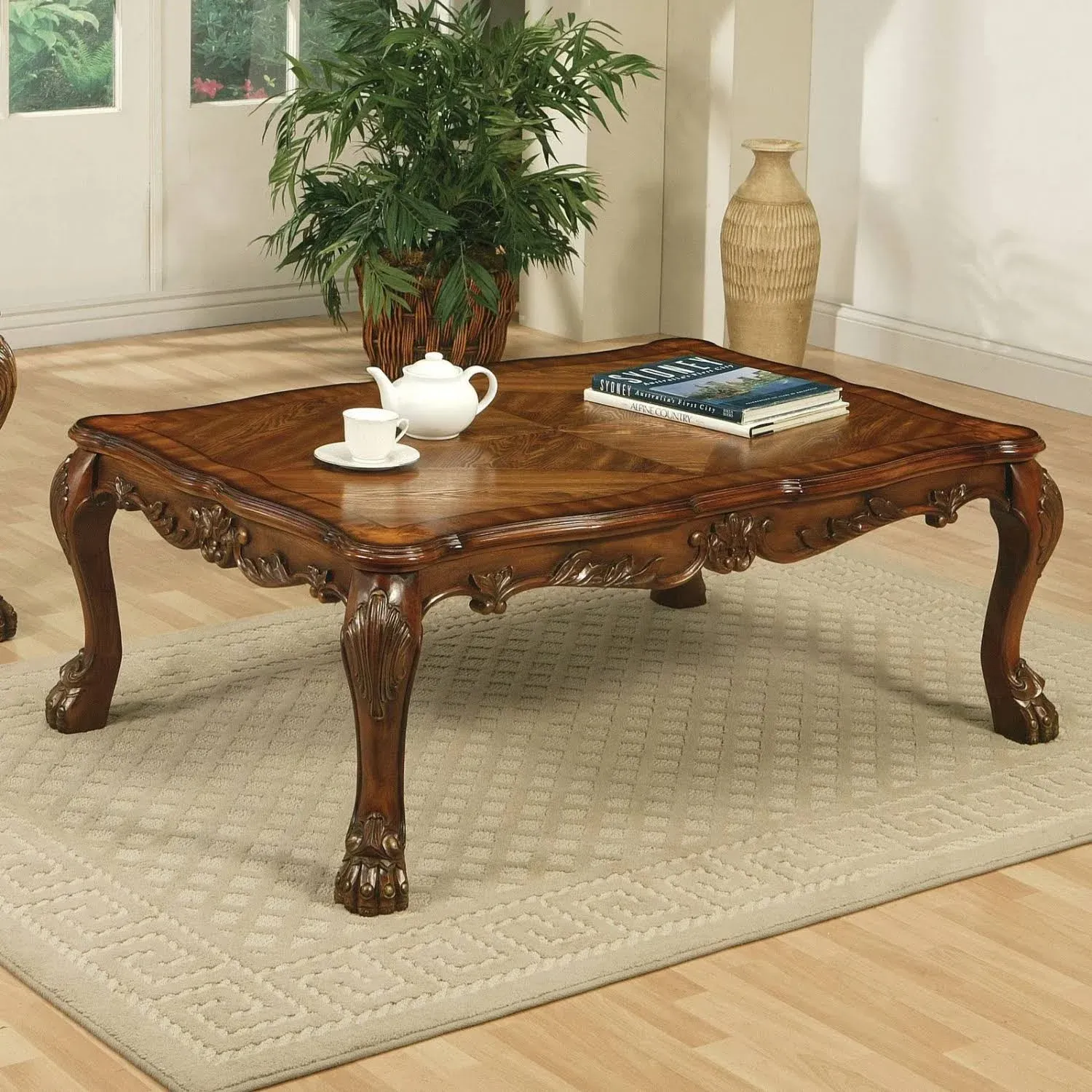 ACME Dresden Cherry Oak Finish Dresden Coffee Table Model 12165