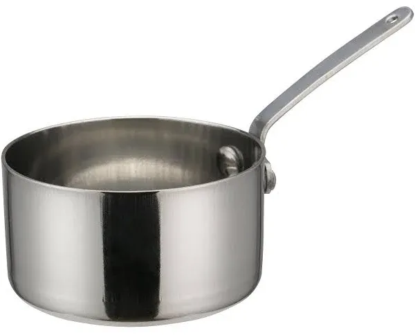 Winco DCWA-103S Stainless Steel 3-1/8" Dia x 1-3/4" H Mini Sauce Pan