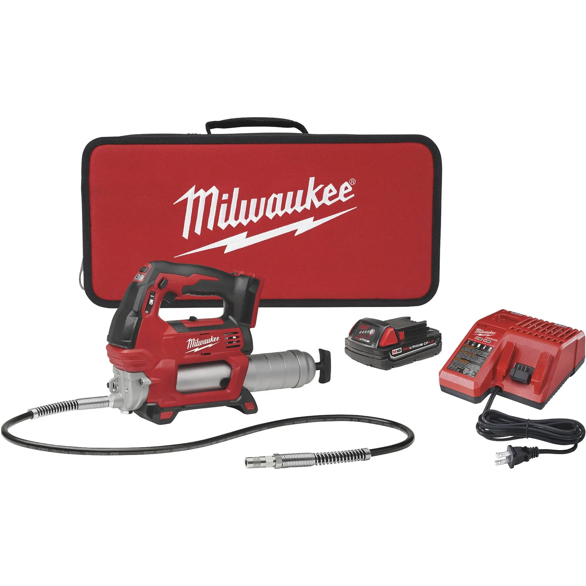 Milwaukee M18 Cordless 2-Speed Grease Gun Kit 2646-21CT