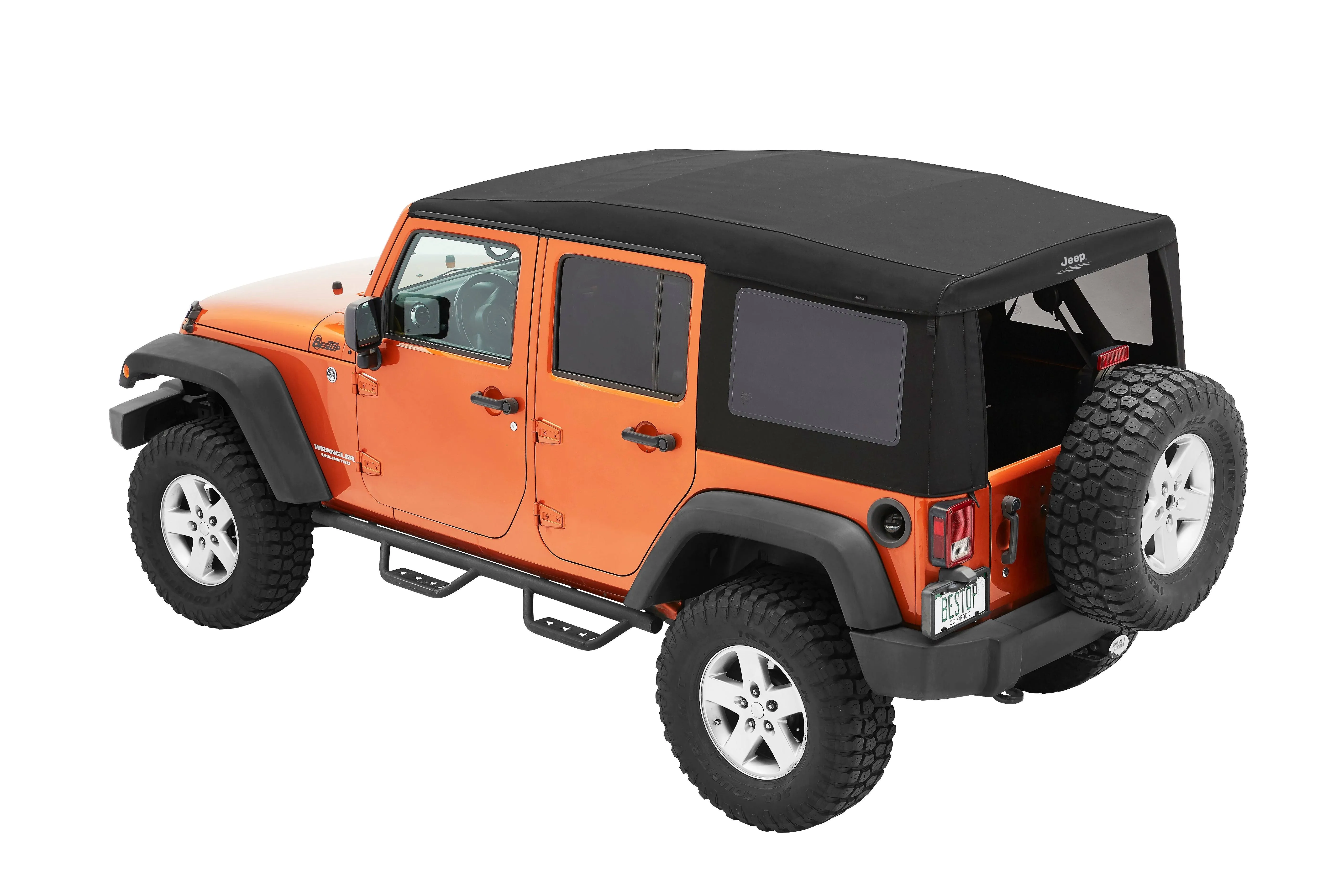 Jeep Wrangler Bestop Supertop Ultra Soft Top; Black Twill 54724-17