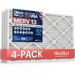 Trufilter 20X20X1 MERV 13 4-Pack AC Furnace Air Filter  MADE in USA  Electrostat