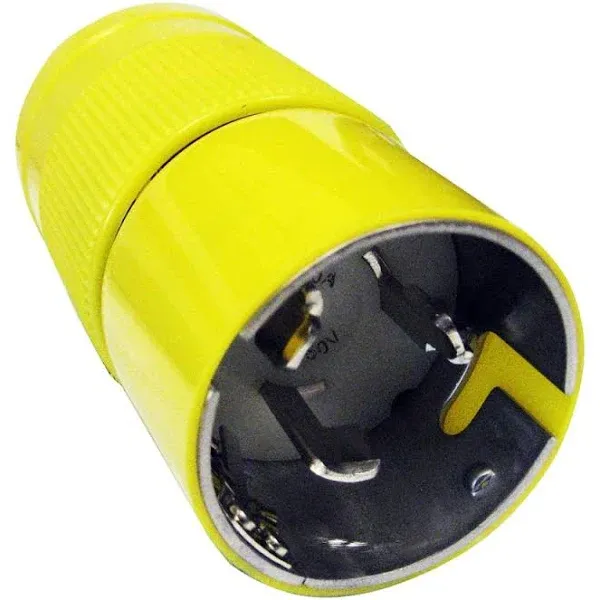 Marinco Shore Power Locking Plug, Yellow