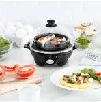 DASH Deluxe Express Electric Egg Cooker with 12 Egg Capacity in Black