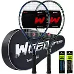 Adult 2 Player Tennis Racket Perfect for Beginner and Professional Players, 27” Speed Tennis Racquet Include Overgrips, Tennis Bag, Vibration Dampes, Covers