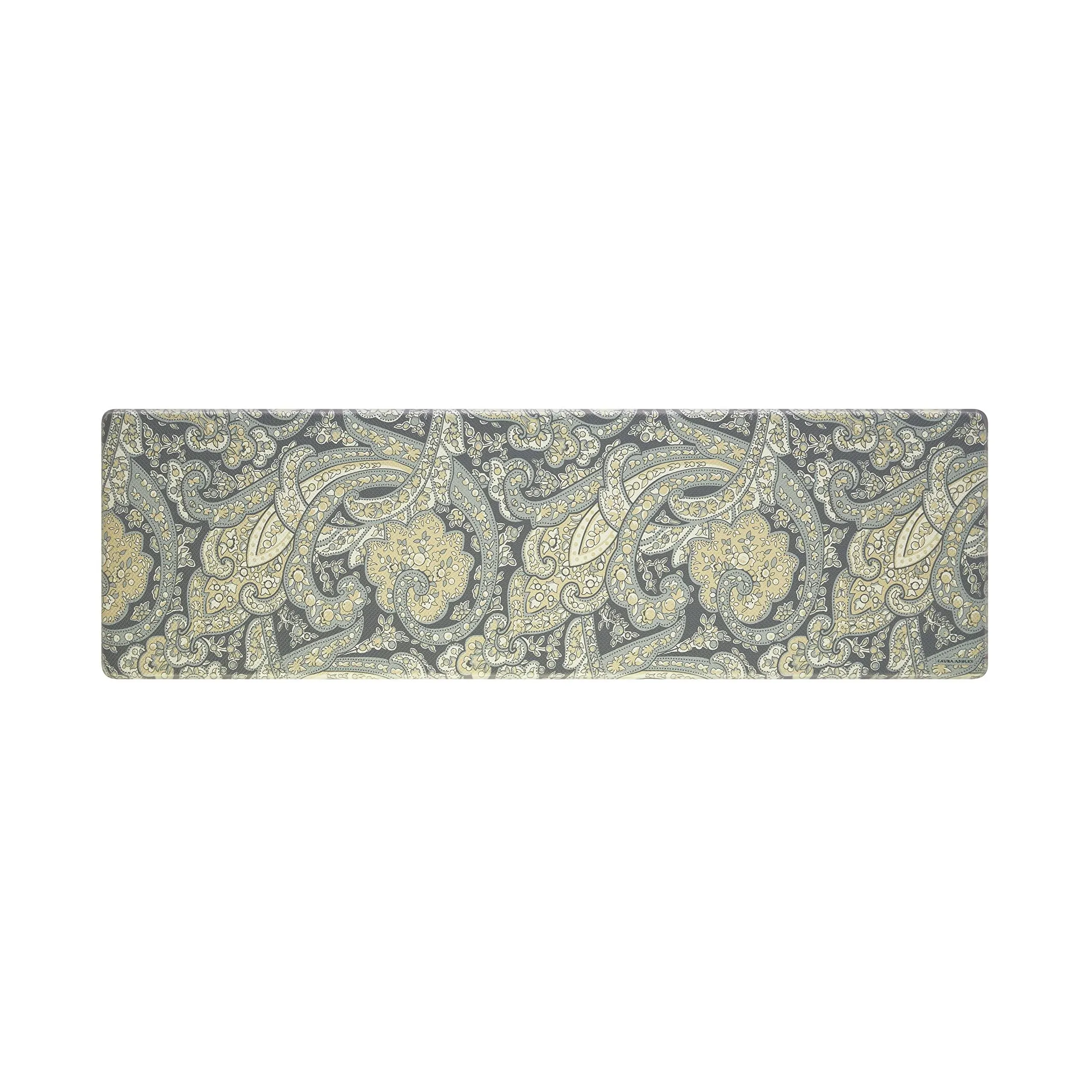 Laura Ashley Vanessa Paisley 17.5-Inch x 60-Inch Anti-Fatigue Kitchen Mat in Green