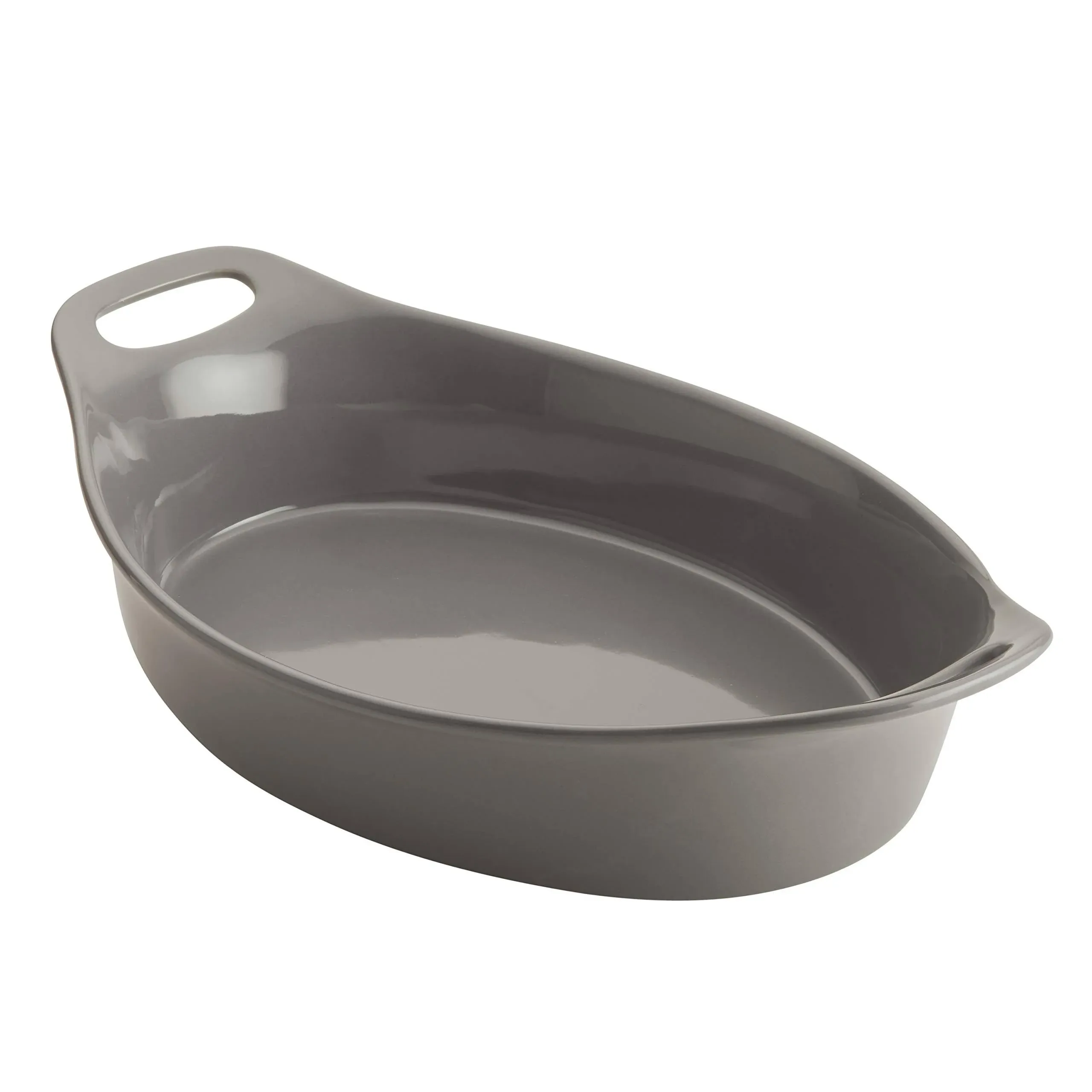 Rachael Ray - 2.5-Quart Oval Ceramics Baker - Gray