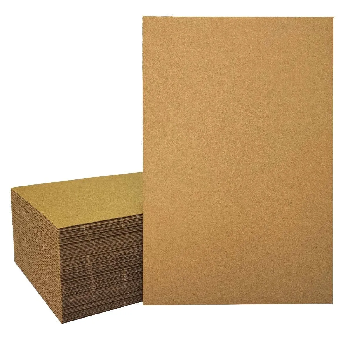 Mat Board Center 50 Corrugated Cardboard Sheets 11x14 Inches Flat Card Board ...