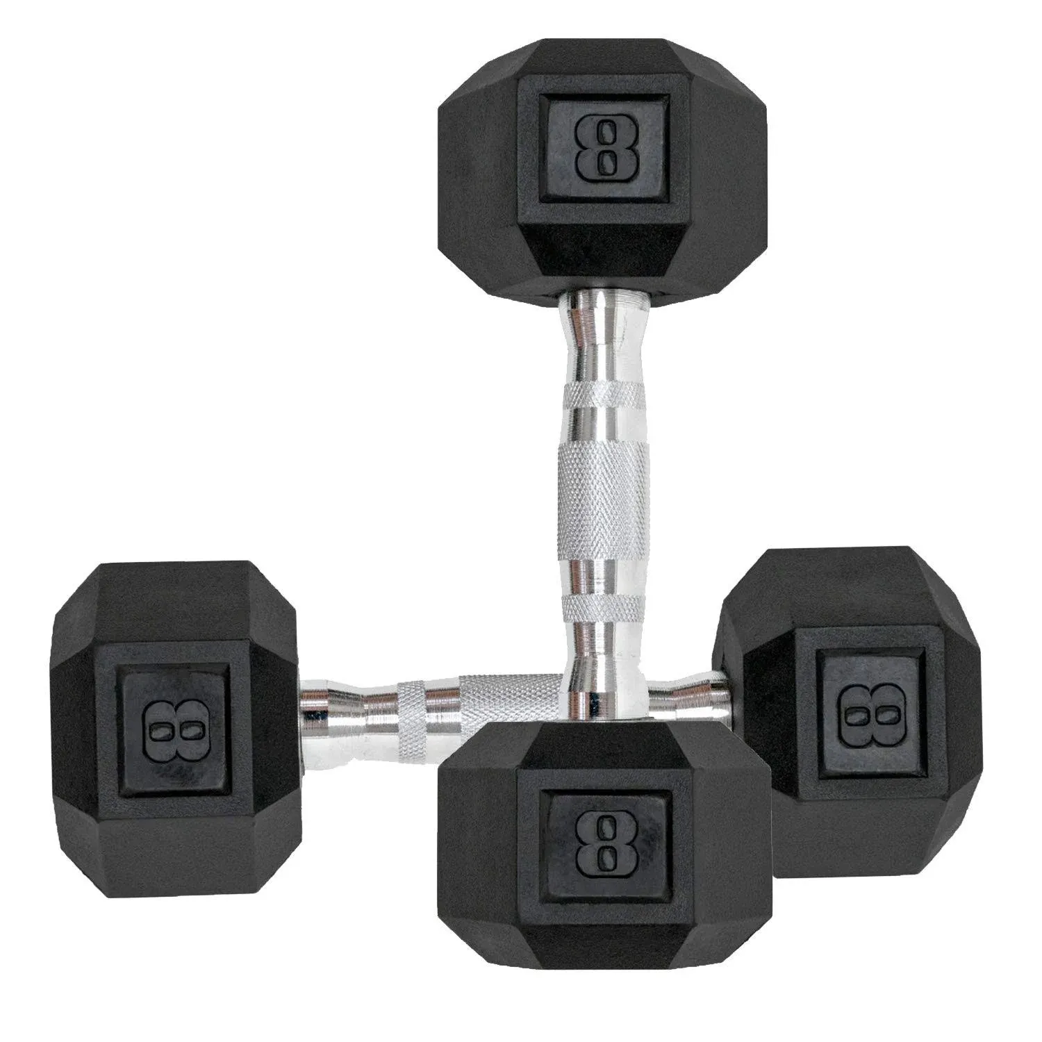 Dumbbells Set of 2 Hex Rubber Encased Dumbbells Weights Dumbbells Set with Me...