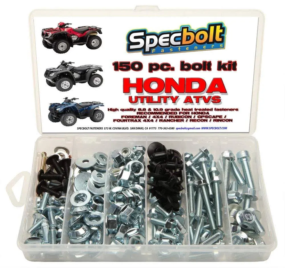 150pc Specbolt Honda Utility ATV Bolt Kit for Maintenance & Restoration OEM Spec ...