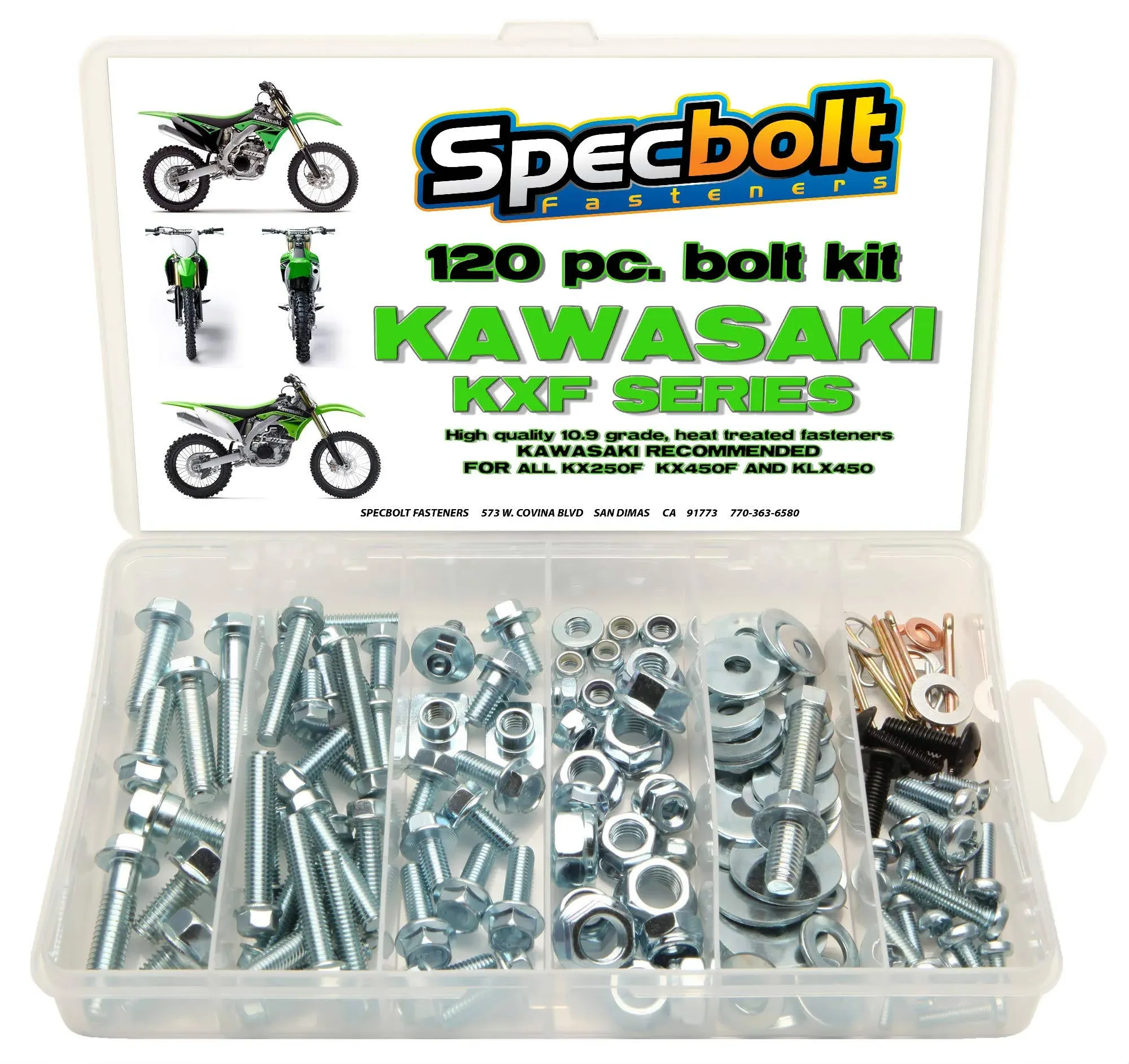 104pc remaining of 120pc Bolt Kit KXF Kawasaki KXF250 KXF450 KX250F KX450 F