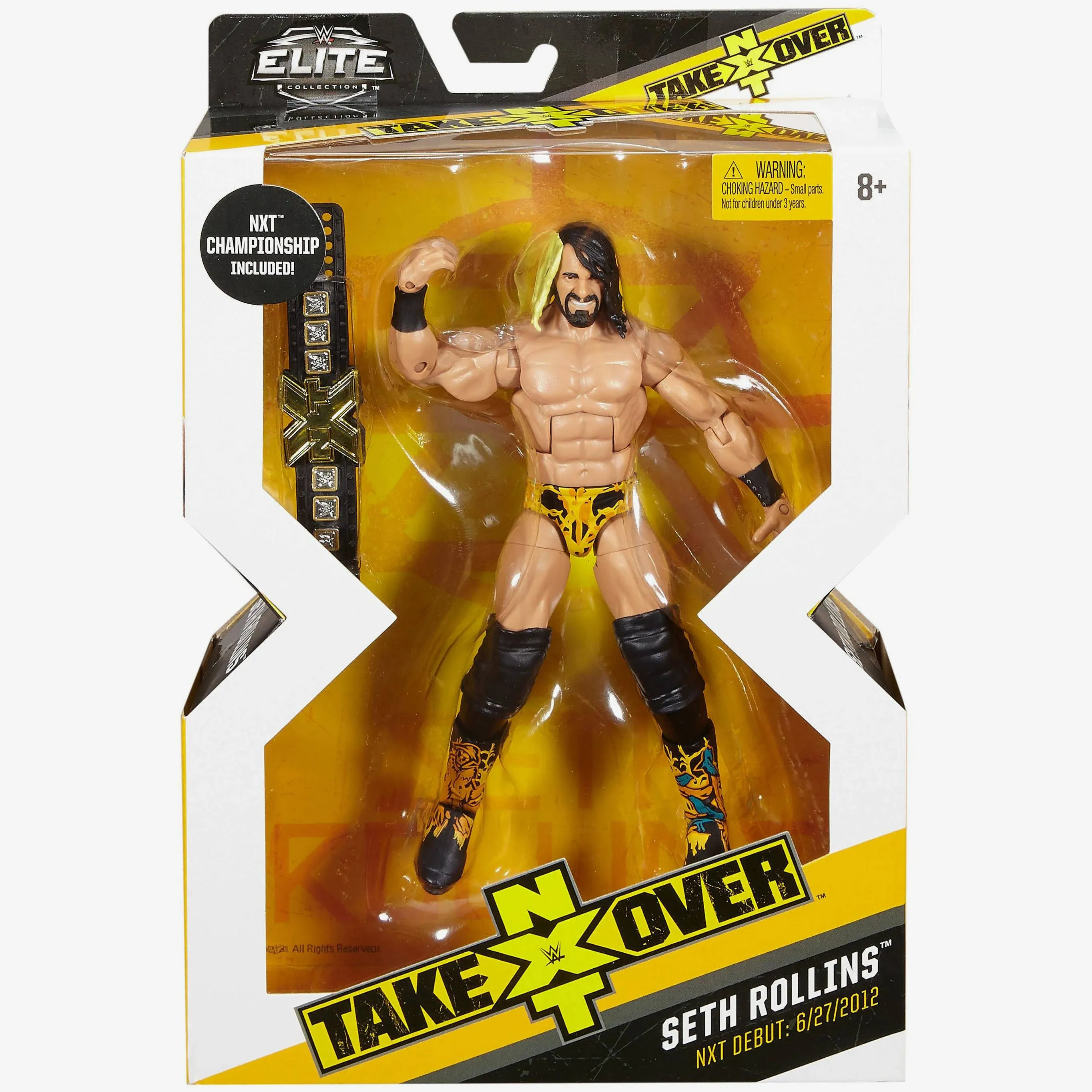 WWE NXT Takeover Elite Action Figure Seth Rollins with NXT Championship Belt