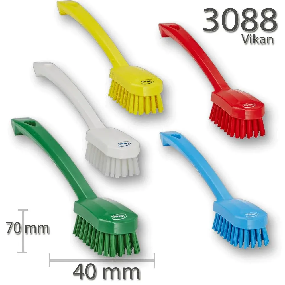 Vikan 30886 Small Utility Brush- Medium, Yellow