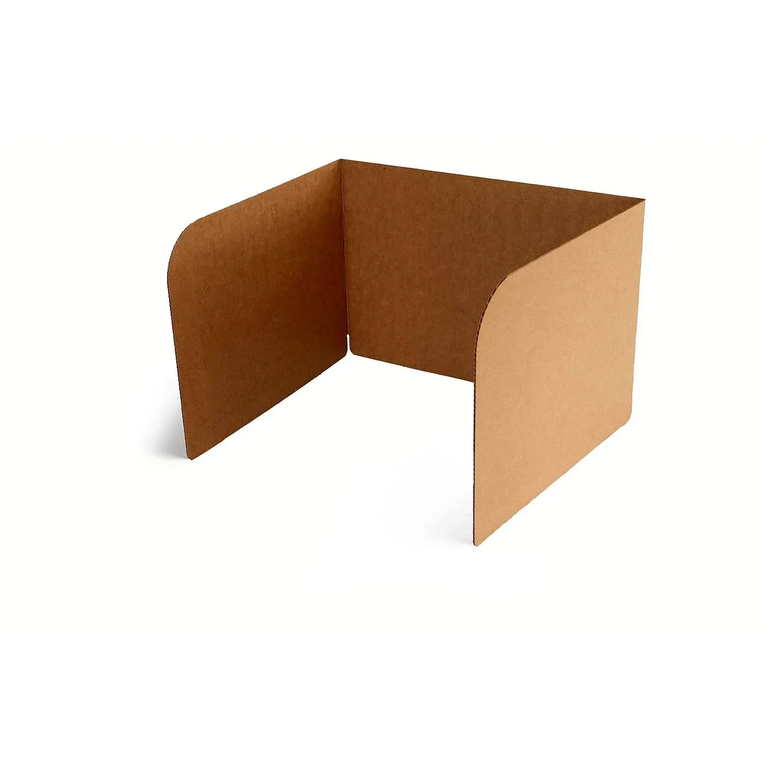 Classroom Products Foldable Cardboard Freestanding Privacy Shield, 13"H x 20"W, Kraft, 40/Box (1340 KR) | Staples