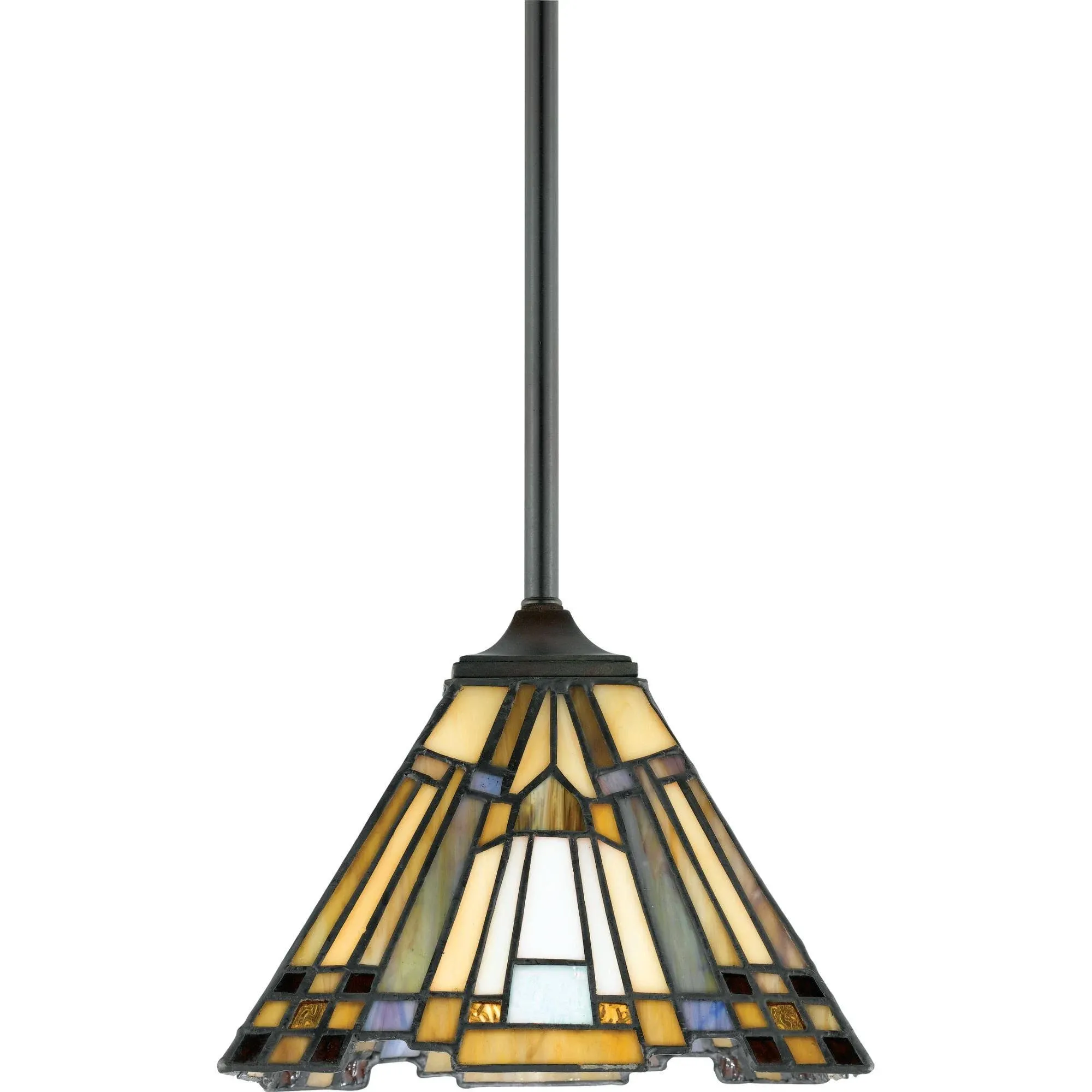 Quoizel Inglenook 8&quot; Wide Mission Art Glass Mini Pendant | www.lampsplus.com