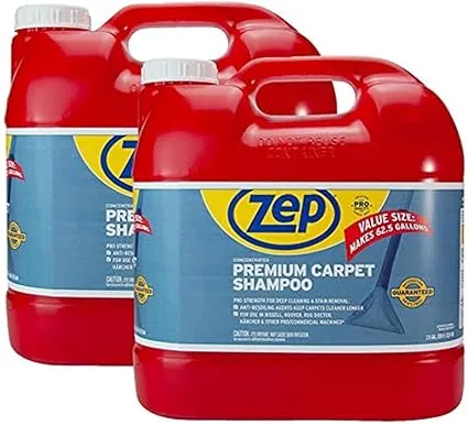 Zep Premium Carpet Shampoo - 2.5 Gal (Case of 2) - ZUPXC320 - Deep Cleaning and Stain Removal, For Carpet Machines