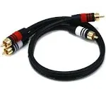 Monoprice Premium 2 RCA Plug-2 RCA Plug M-M 22AWG Cable