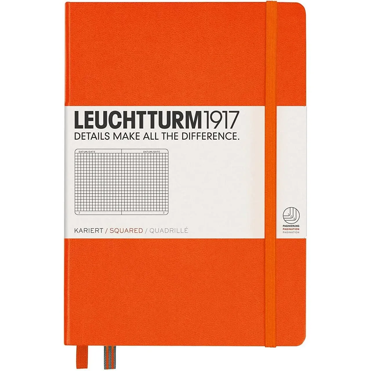 Leuchtturm1917 A5 Medium Hardcover Squared Notebook - Lobster