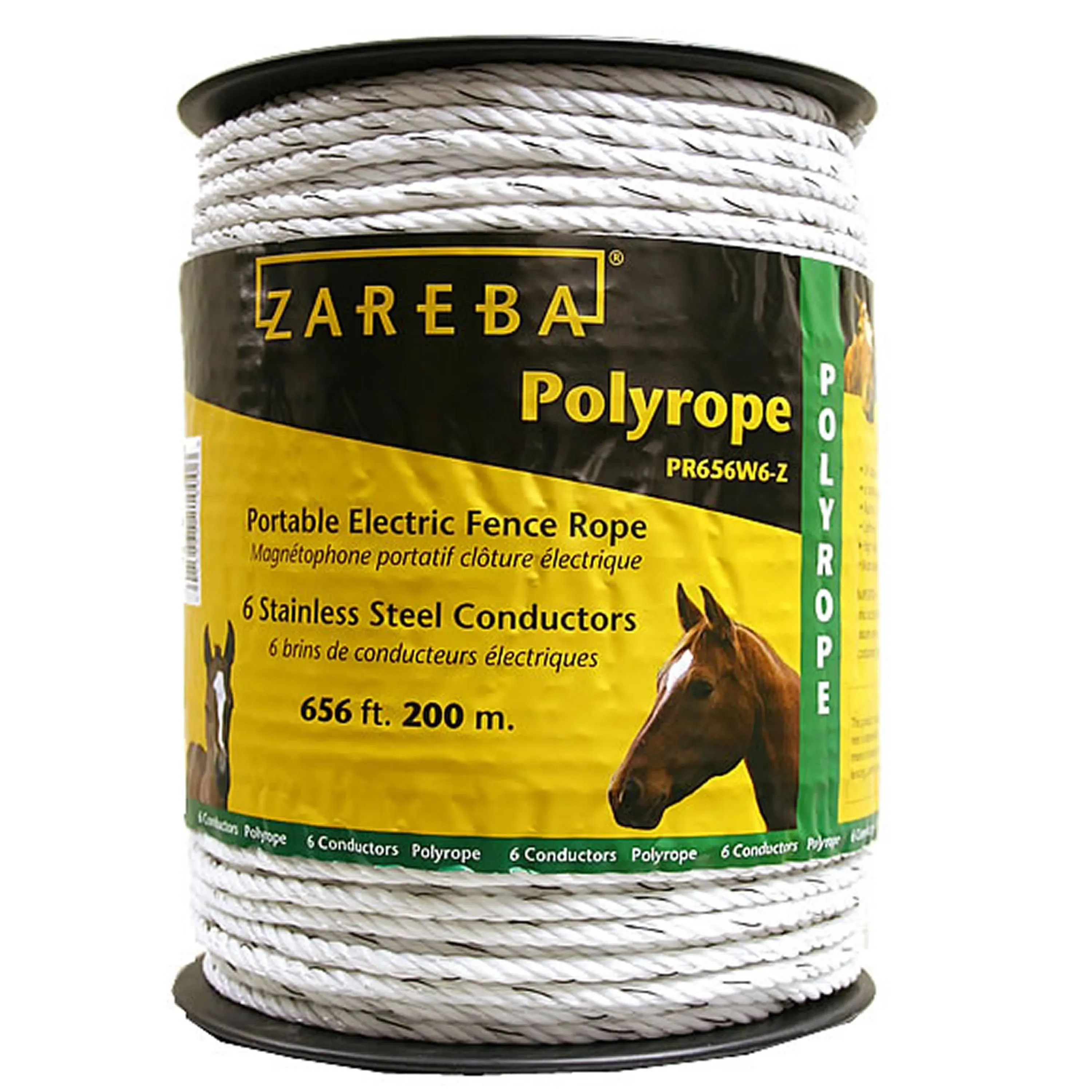 Zareba PR656W6-Z Polyrope 200-Meter 6-Conductor Portable Electric-Fence Rope