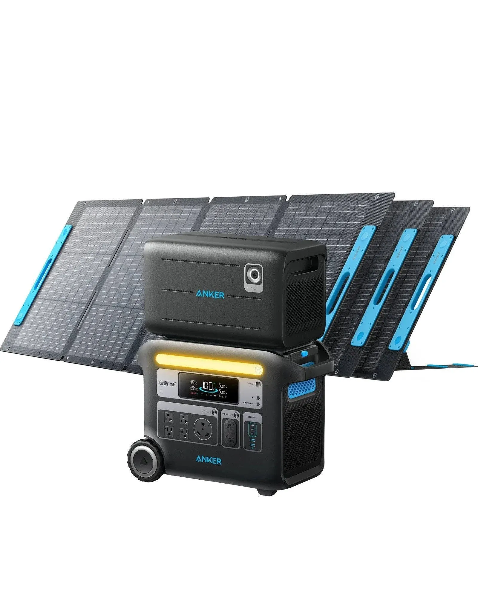 Anker SOLIX F2000 Solar Generator (PowerHouse 767 with 3X 200W Solar Panel and Expansion Battery)