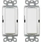 Lutron MAIN-22200 (2 Pack) White Claro On/Off Switch 15-Amp, Single-Pole | CA-1PS ...