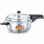 Prestige Deluxe Alpha Stainless Steel Deep Pan Pressure Cooker, 5 Litres, Silver