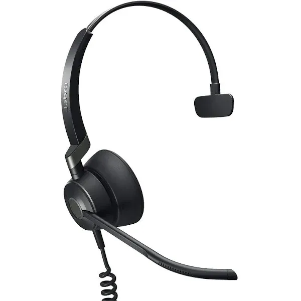 Jabra Engage 50 Wired Headset, Mono – Telephone Headset with 3-Microphone System, Blocks Out Background Noise for Increased Agent Focus, Call Center Headset Features Enhanced Hearing Protection