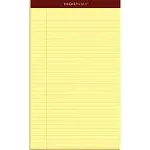 Tops TOP63350 Docket Ruled Perforated Pads, 5 x 8, Canary, 50 Sheets, 12/Pack