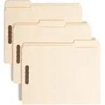 Smead Fastener File Folders, 2 Fasteners, Reinforced 1/3-Cut Tab, Letter Size, Manila, 50/Box (14537)