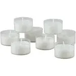 Stonebriar Unscented Long Burning Clear Cup Tealight Candles with 6-7 Hour Burn, 48 Pack, White