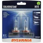 Sylvania Silverstar H11 2-Pack Halogen Lamps 12V 55W Road Legal NEW