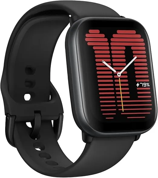Amazfit Active Smart Watch 42mm,with AI Fitness & Sleep Coach, GPS, Alexa-Enabled & Bluetooth Calling & Music, 14 Day Battery, Fitness Tracker with 120+ Sports Modes, for Android & iPhone, Black