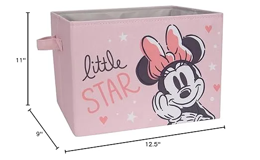 Lambs & Ivy Disney Baby Minnie Mouse Pink Foldable Storage Basket/Container/Bin