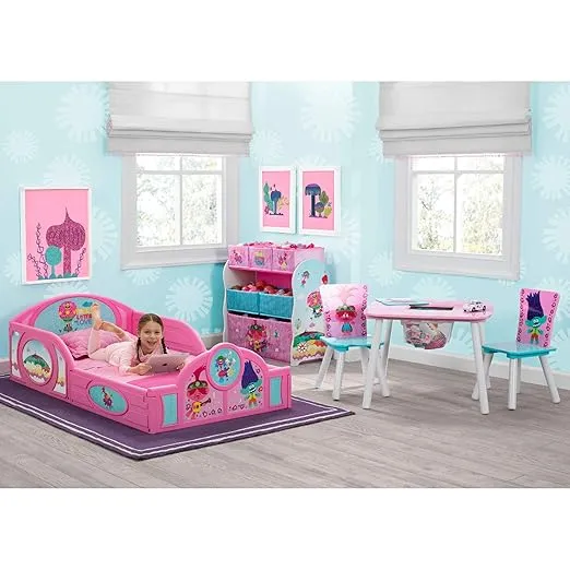 Delta Children Design and Store 6 Bin Toy Storage Organizer, Trolls World Tour
