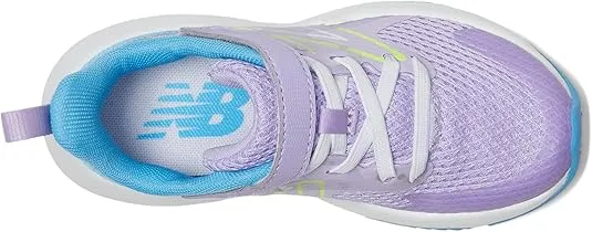 New Balance YTRAVHG2 Running Shoe, Lilac Glo/Sky Blue/Pixel Green, 4.5 X-Wide US Unisex Big_Kid