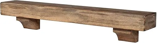 Pearl Mantels 412-72-10 The Shenandoah 72-Inch Shelf/Mantel Shelf Dune Rustic Distressed Finish
