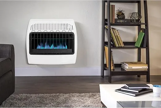 Dyna-Glo 30,000 BTU Liquid Propane Blue Flame Vent Free Wall Heater, White