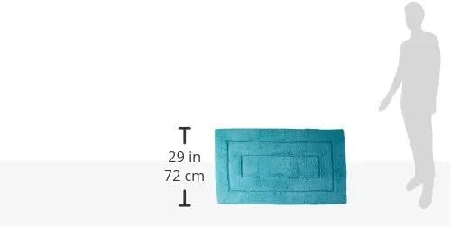 Kassatex Kassa Design Bath Rug, 20 by 32-Inch, Aqua