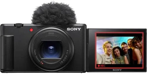 Sony ZV-1 II Vlog Camera Bundle for Content Creators and Vloggers (Black) with 64GB SD Card, Gadget Bag & More